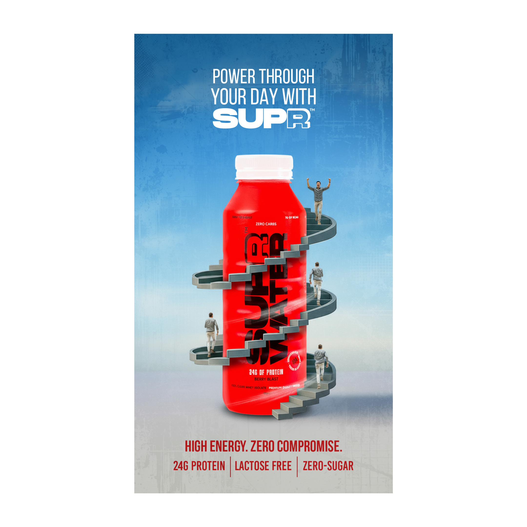 SUPR Water Pack of 1 (Berry Blast, Grape Frost, Lemonade and Mango Orange)