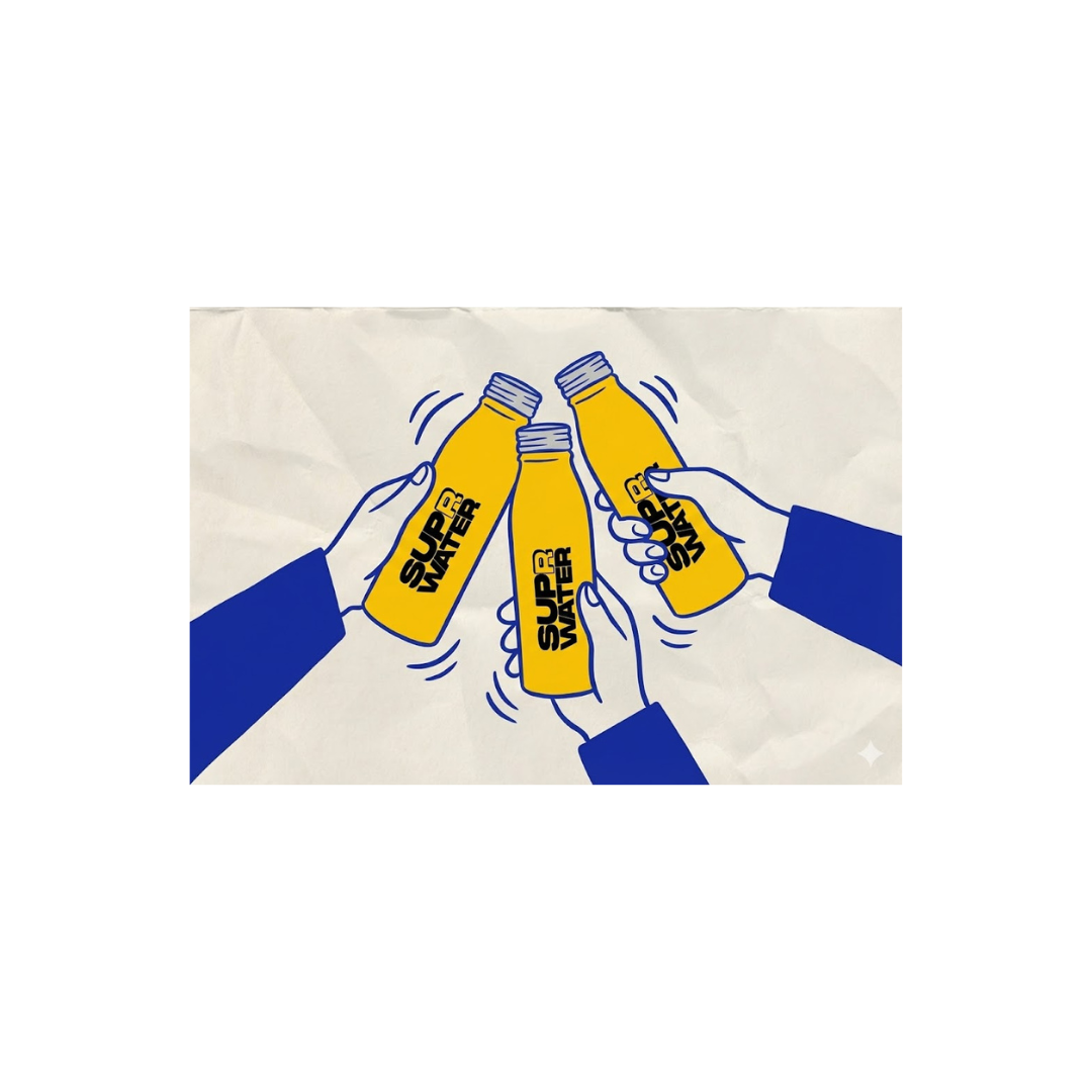 SUPR Water Pack of 1 (Berry Blast, Grape Frost, Lemonade and Mango Orange)